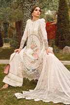 Maria B off white chikankari embroidered luxury lawn 3-piece suit summer 2026