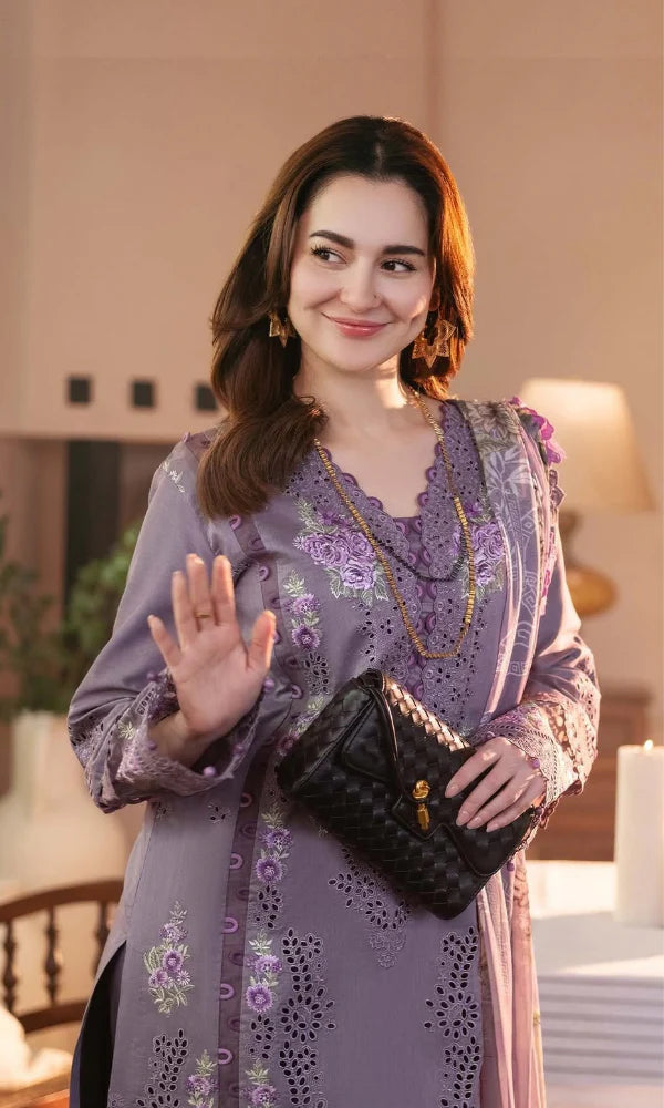 Jade heavy embroidered dusty purple lawn 3-piece suit summer 2026