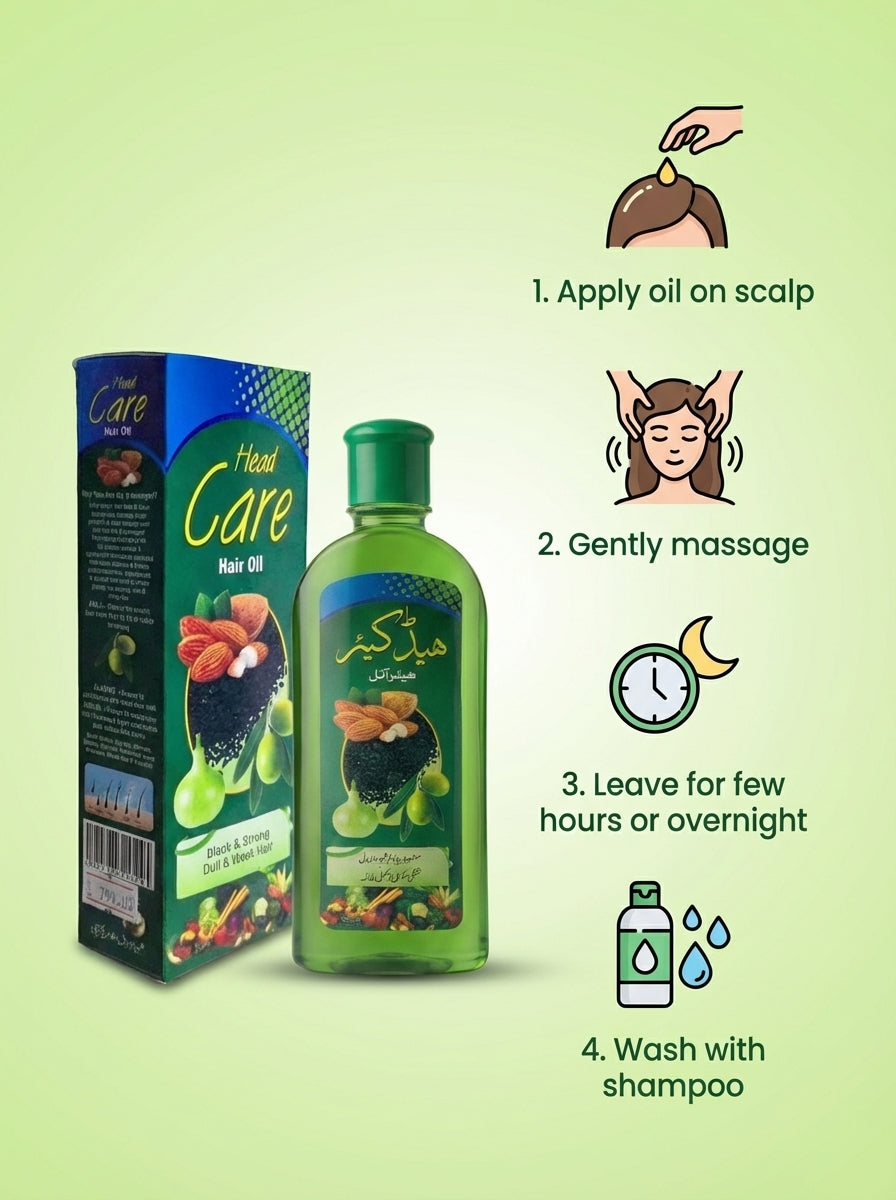 Head Care Herbal Hair Oil – Anti Hair Fall, Dandruff Control & Hair Growth Formula