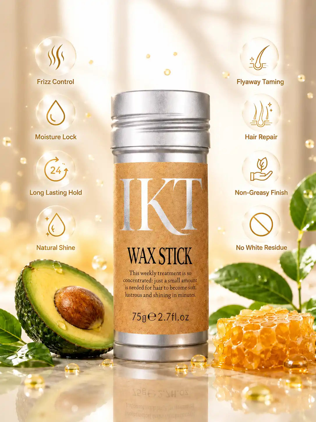 Hair Wax Stick For Frizz Control And Long Lasting Hold