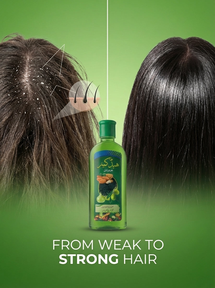Head Care Herbal Hair Oil – Anti Hair Fall, Dandruff Control & Hair Growth Formula