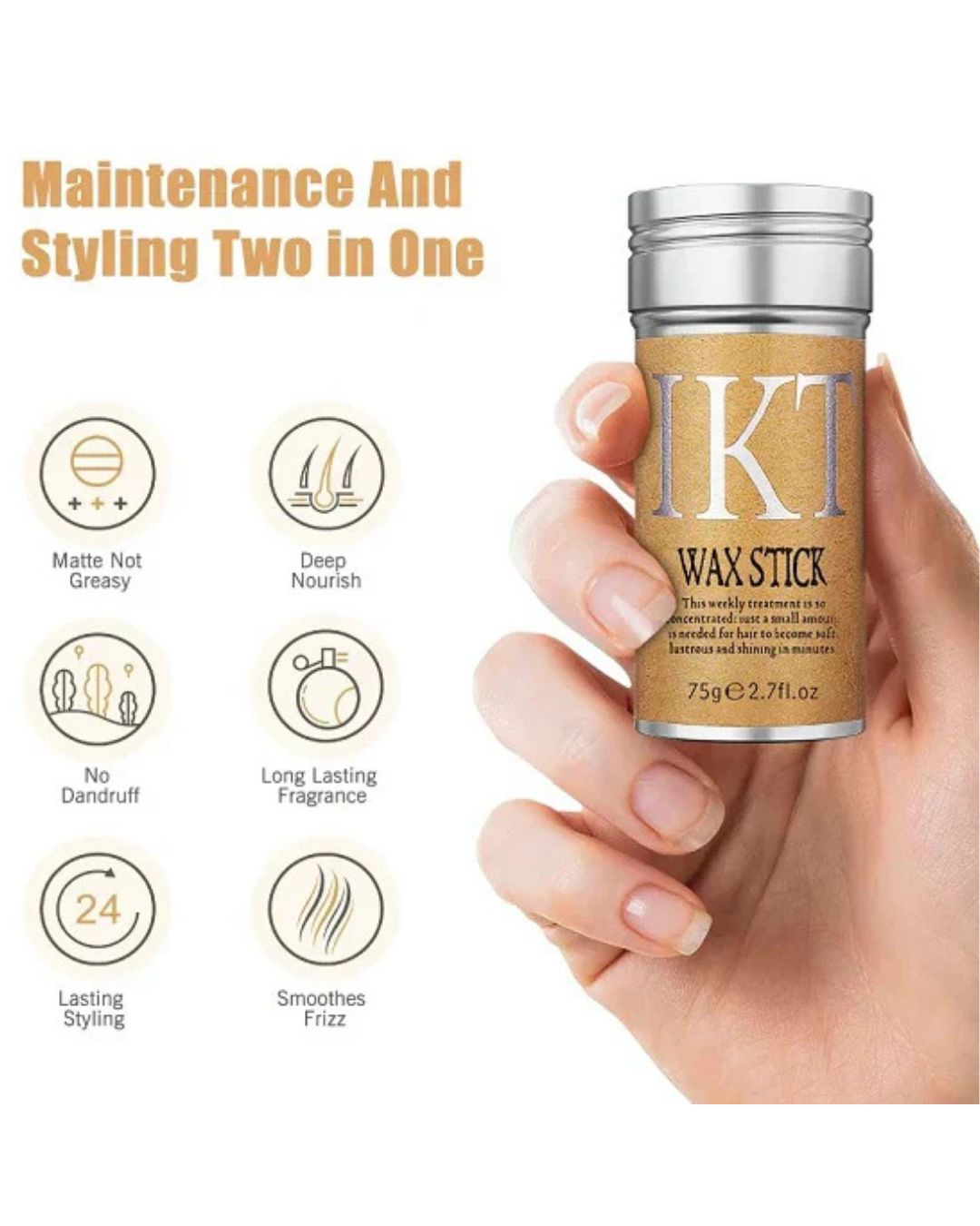 Hair Wax Stick For Frizz Control And Long Lasting Hold