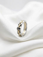 Two-tone gold and silver stainless steel Ring for men