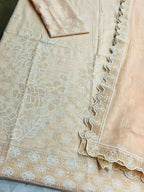 Heavy Embroidered Lawn Doria 3PC | Asim Jofa Summer Collection | Peach | 2026