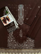 Lamisah Nawera Embroidered Doriya Lawn Suit - Mauve Pink | Royal Nexus