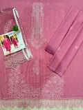 Lamisah Nawera Embroidered Doriya Lawn Suit - Mauve Pink | Royal Nexus