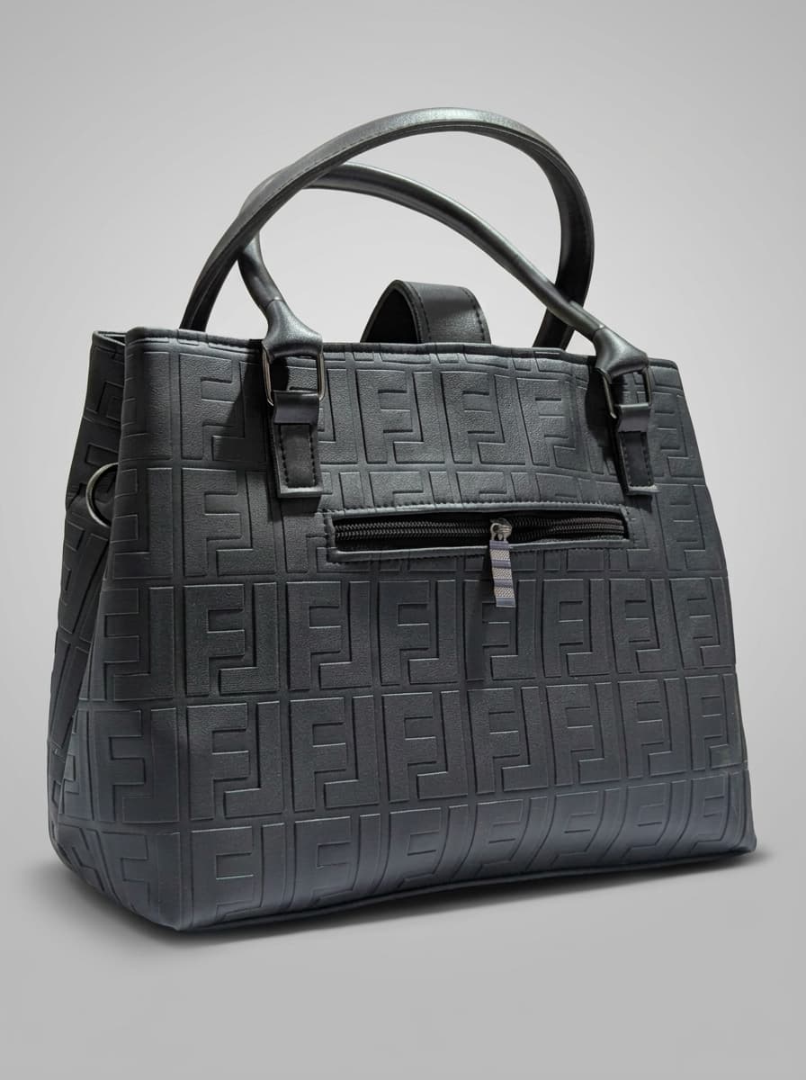 Black textured structured tote bag for women with dual top handles and detachable crossbody strap luxury style 2026