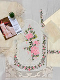 Maria B off white chikankari embroidered luxury lawn 3-piece suit summer 2026
