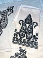 Beige Heavy Embroidered Lawn Suit With Embroidered Chiffon Dupatta