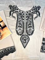 Beige Heavy Embroidered Lawn Suit With Embroidered Chiffon Dupatta