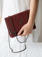 Embossed Flap Chain Shoulder Bag | Luxury Style Structured Clutch | Women 2026