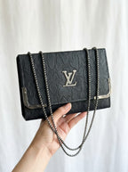 Embossed Flap Chain Shoulder Bag | Luxury Style Structured Clutch | Women 2026