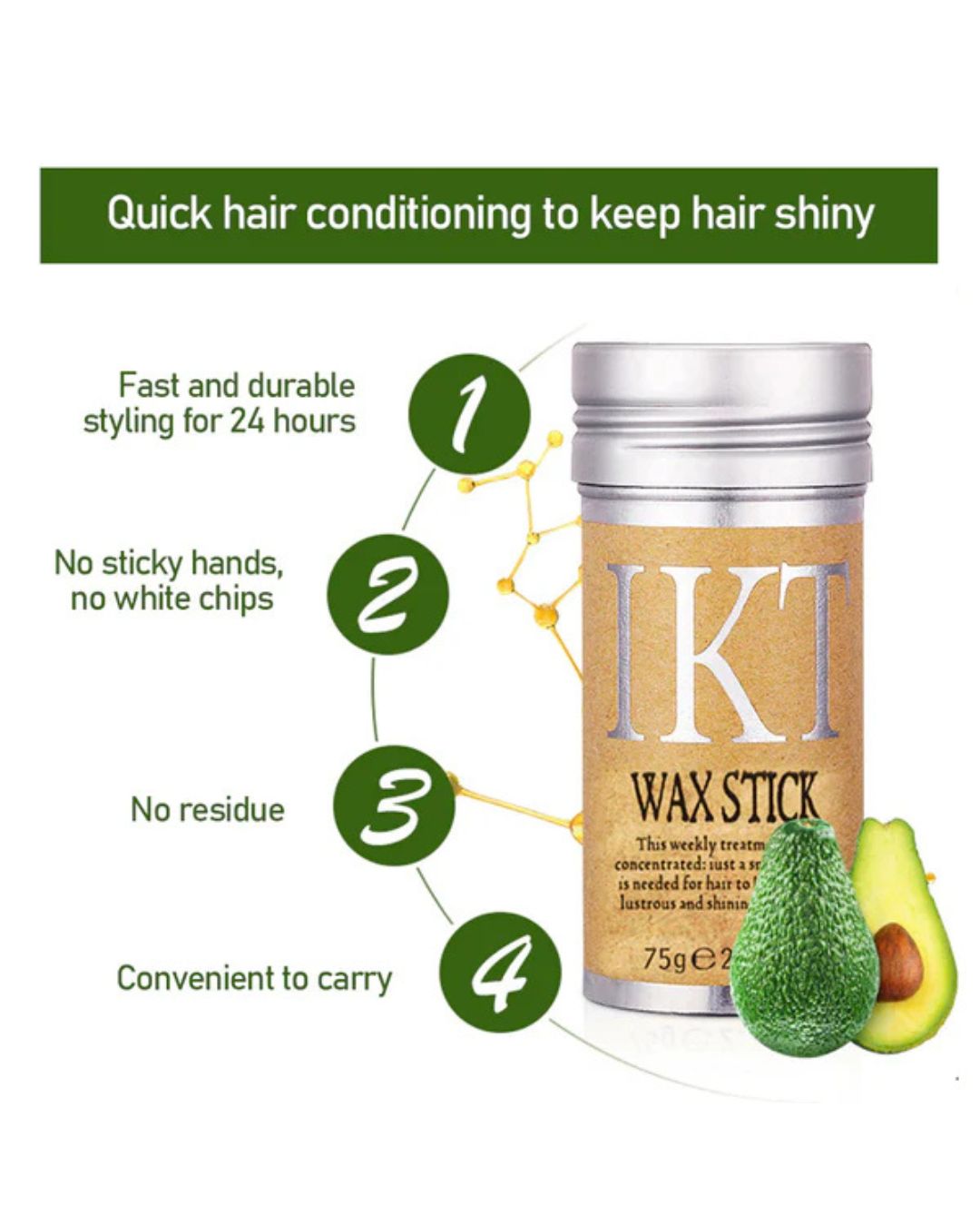 Hair Wax Stick For Frizz Control And Long Lasting Hold